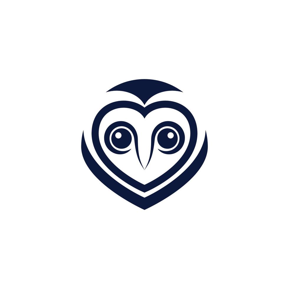modelo de logotipo de ilustração de pássaro coruja vetor