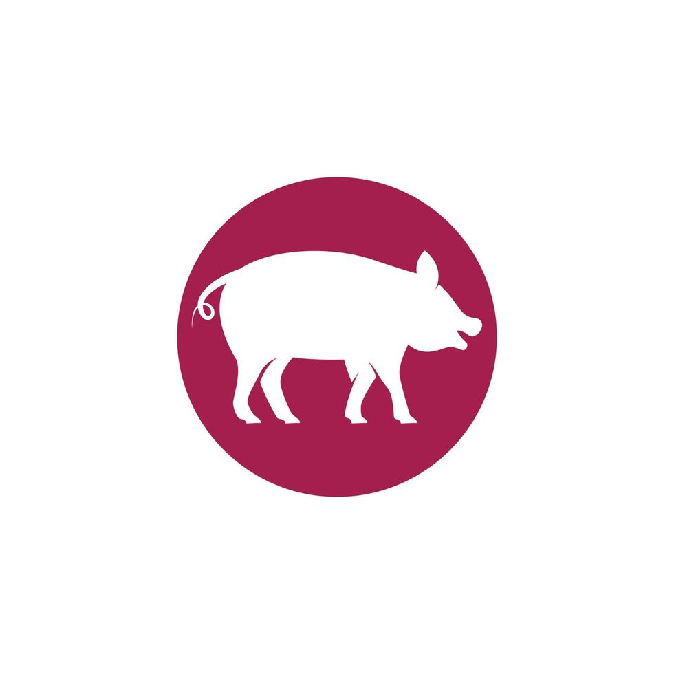 vetor de modelo de logotipo de porco