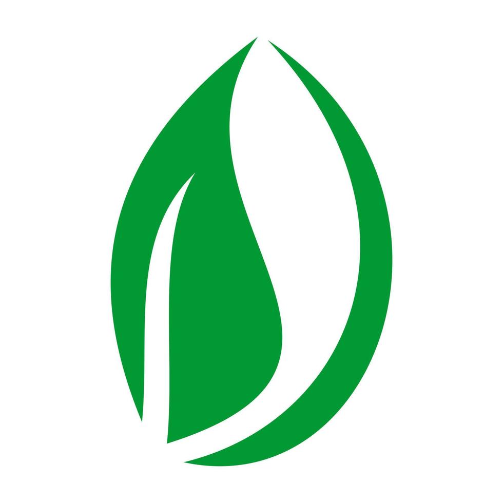 modelo de logotipo de folha de natureza verde. vetor