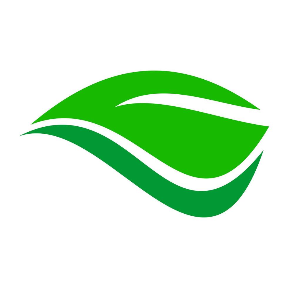 modelo de logotipo de folha de natureza verde. vetor