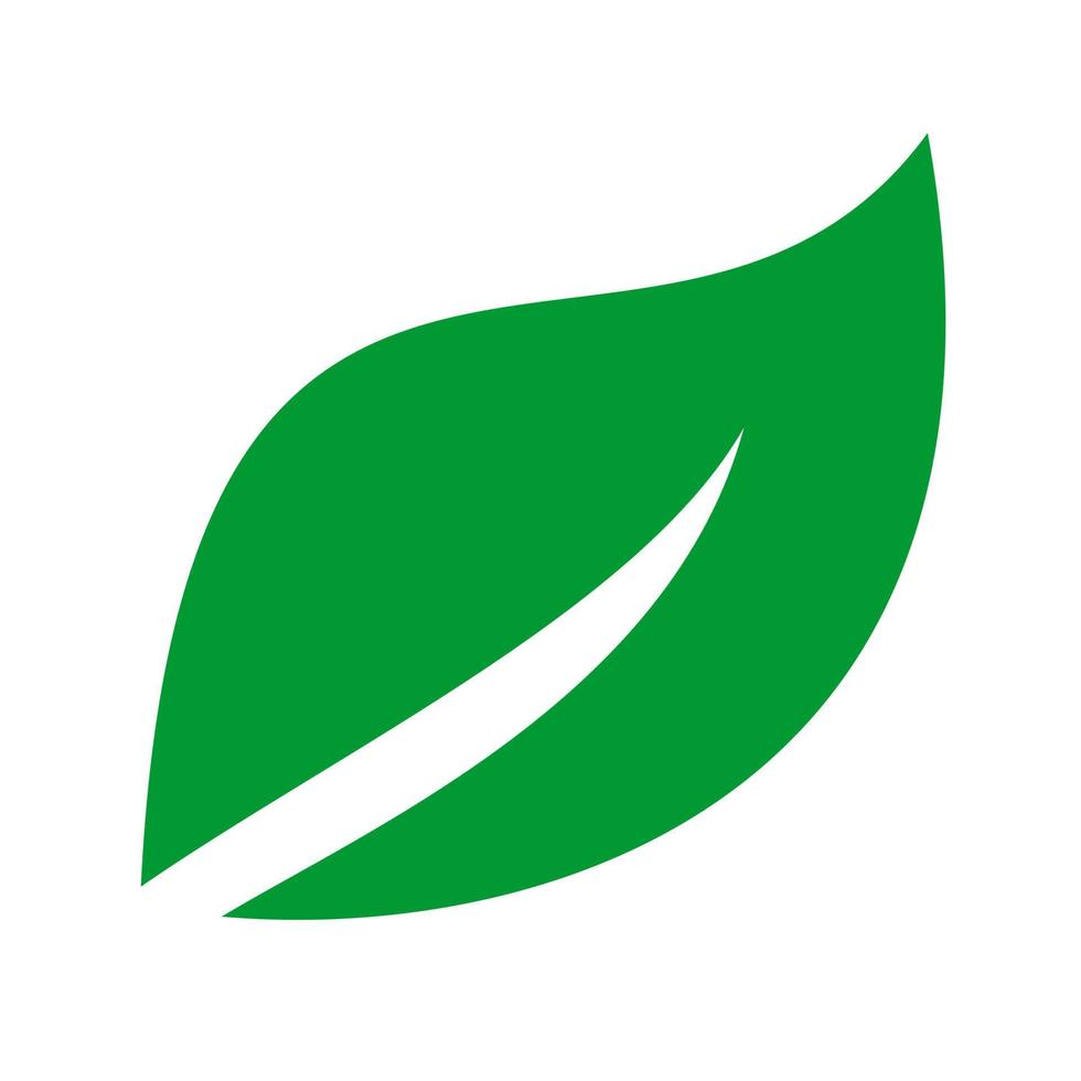 modelo de logotipo de folha de natureza verde. vetor