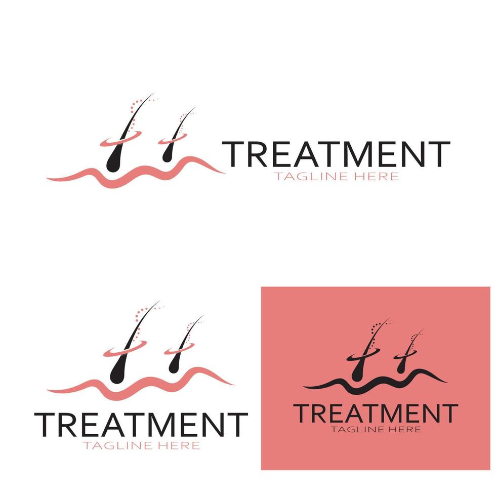 logotipo de tratamento de cabelo logotipo de transplante de cabelo, ilustração de design de imagem vetorial de logotipo de remoção vetor