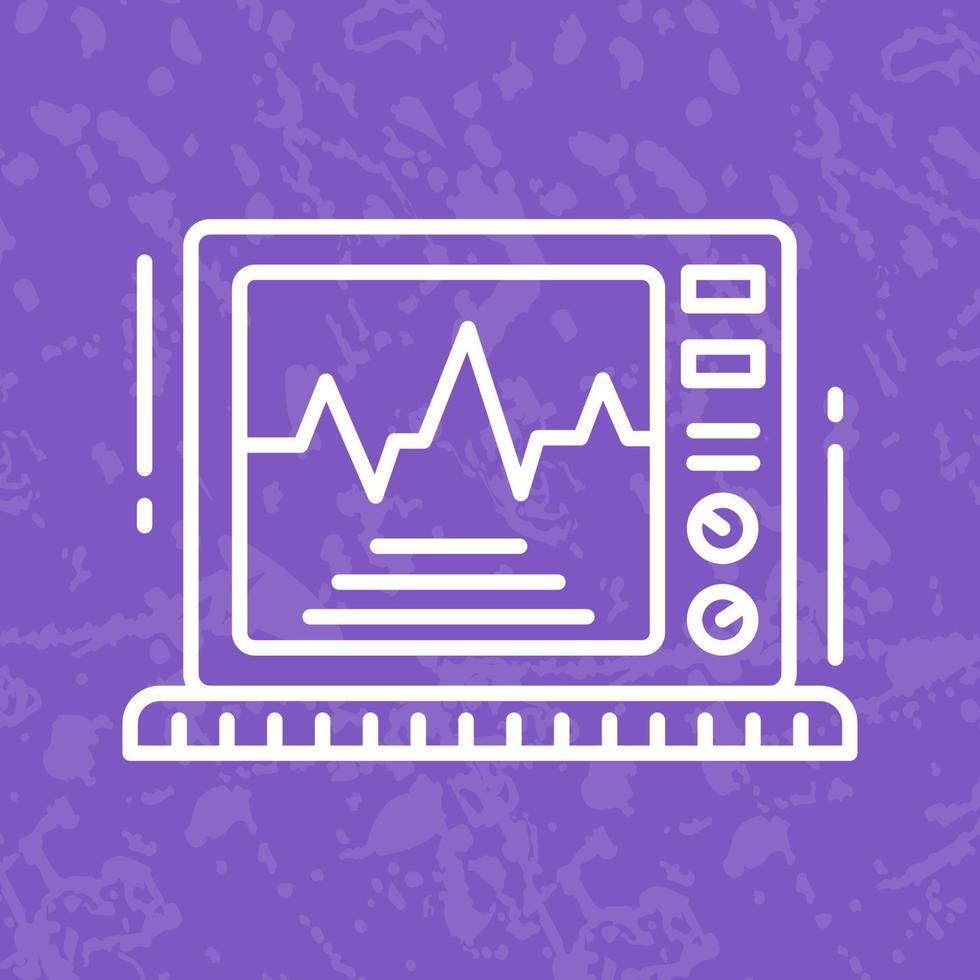 ícone de vetor de monitor de ekg