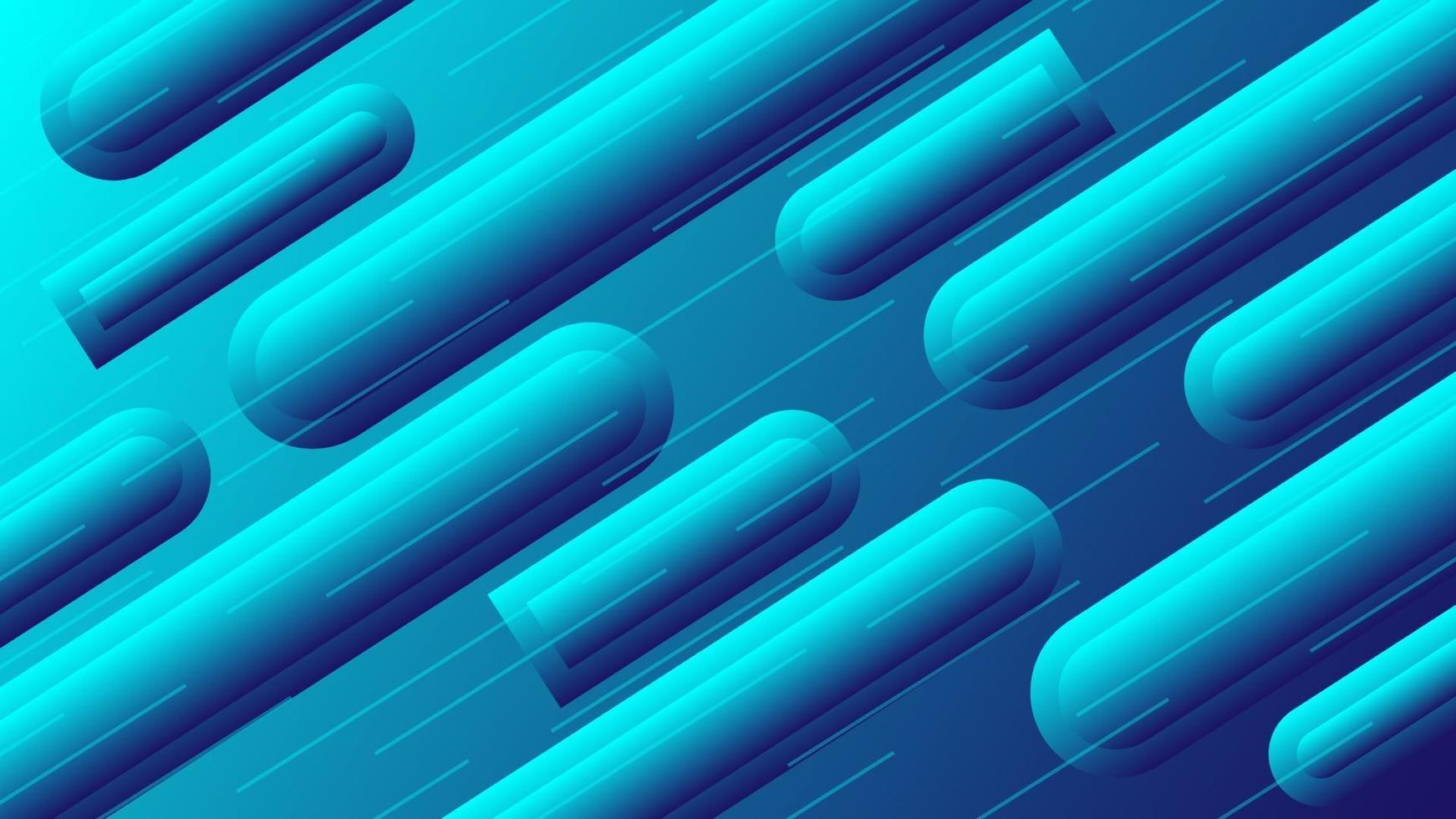 tubo de tubo de fundo abstrato com efeito 3D envolto em listras azuis vetor