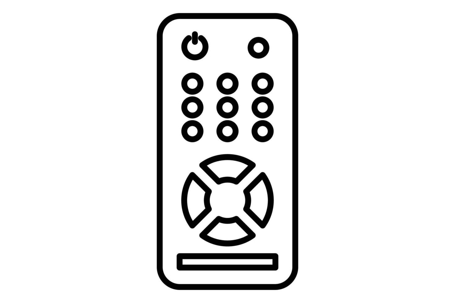 ilustração do ícone de controle remoto da tv. ícone relacionado a multimídia. estilo de ícone de linha. design vetorial simples editável vetor