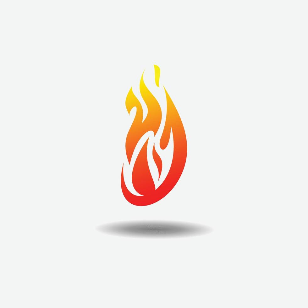 vetor de design de logotipo de chama de fogo.