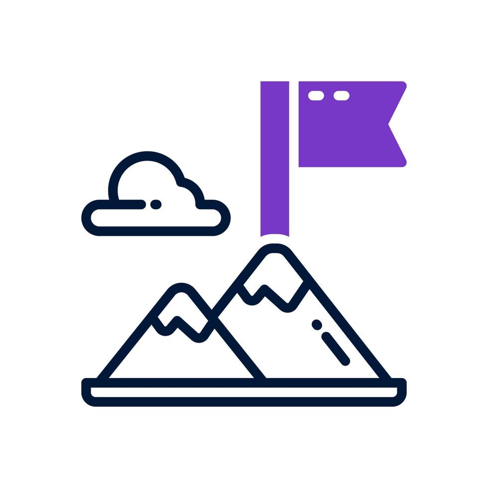 ícone de montanha para seu site, celular, apresentação e design de logotipo. vetor