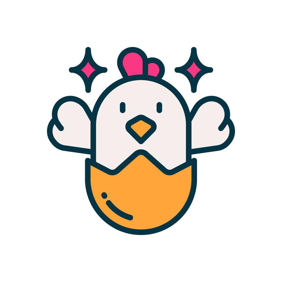 ícone de frango para seu site, celular, apresentação e design de logotipo. vetor