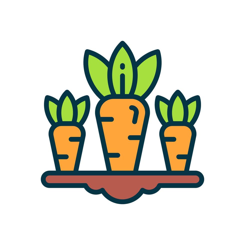 ícone de cenoura para seu site, celular, apresentação e design de logotipo. vetor