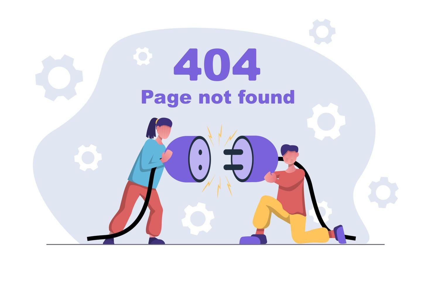 página do erro 404 não encontrada. vetor
