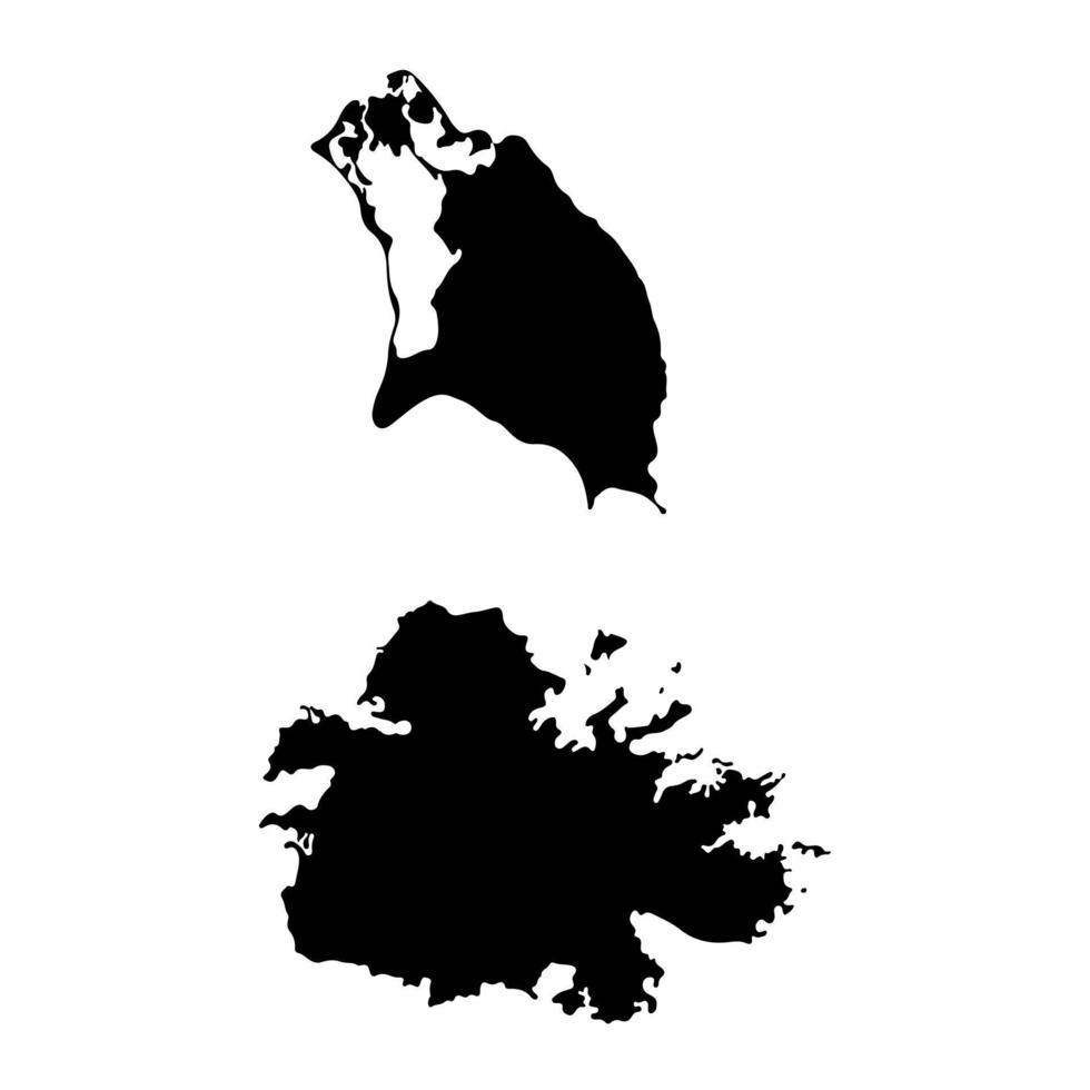 mapa altamente detalhado de antígua e barbuda com bordas isoladas no fundo vetor