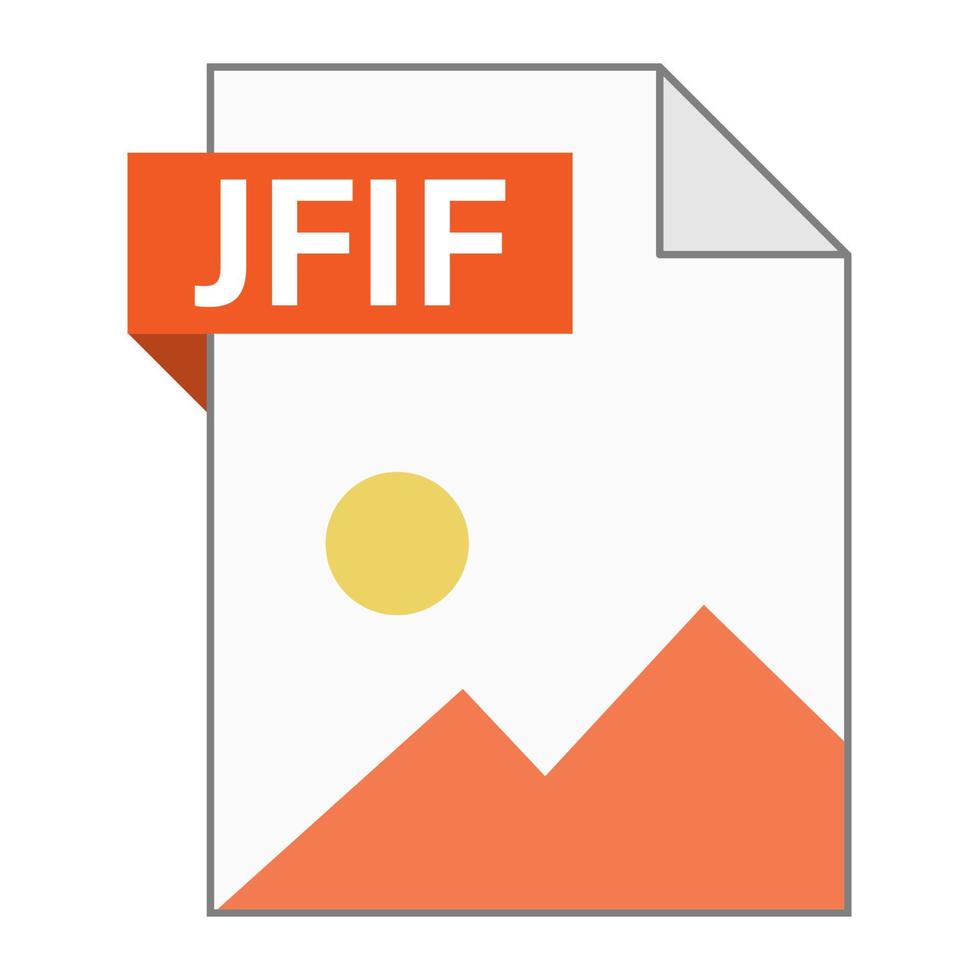 design plano moderno de ícone de arquivo jfif para web vetor