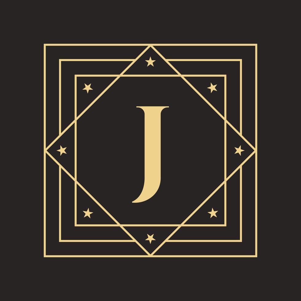 logotipo criativo da letra j com conceito de luxo elegante e elegante. modelo de logotipo luxuoso inicial vetor