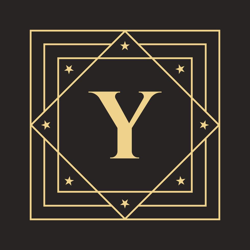 logotipo criativo da letra y com conceito de luxo elegante e elegante. modelo de logotipo luxuoso inicial vetor