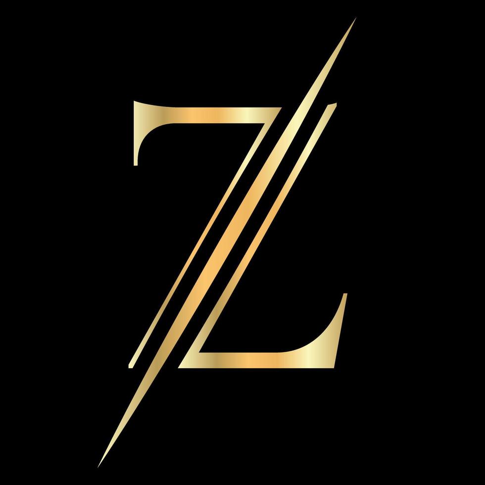 design inicial do logotipo da letra z do monograma para beleza, sinal real, luxo e moda, modelo de vetor de empresa de spa