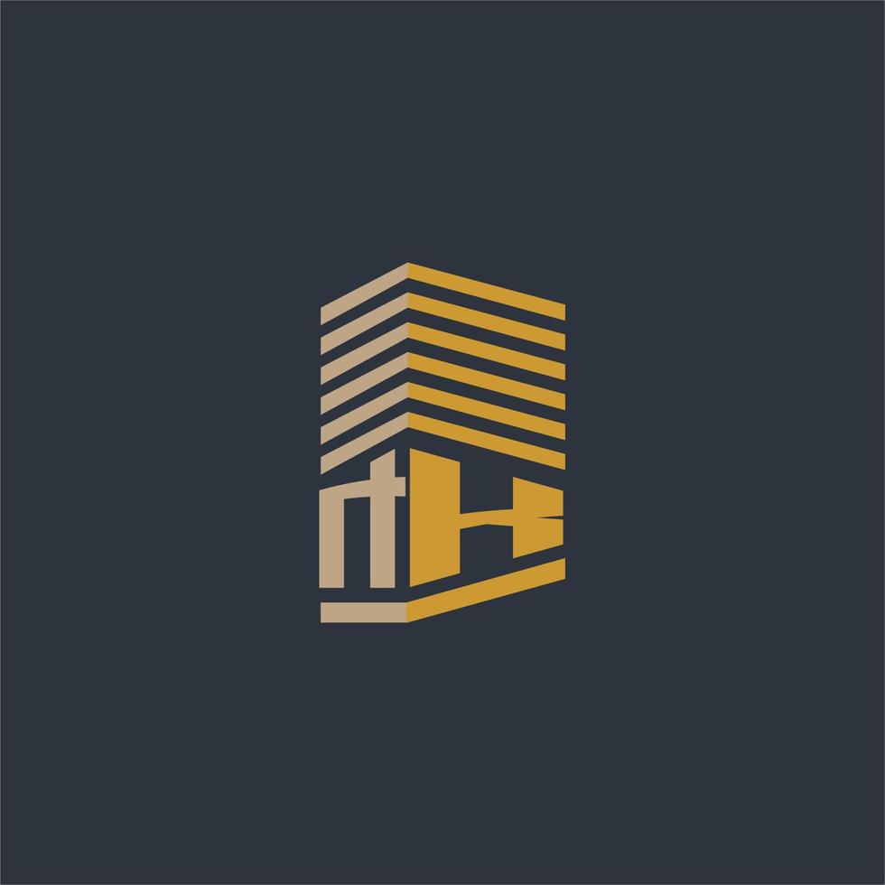idéias de logotipo imobiliário monograma inicial nk vetor