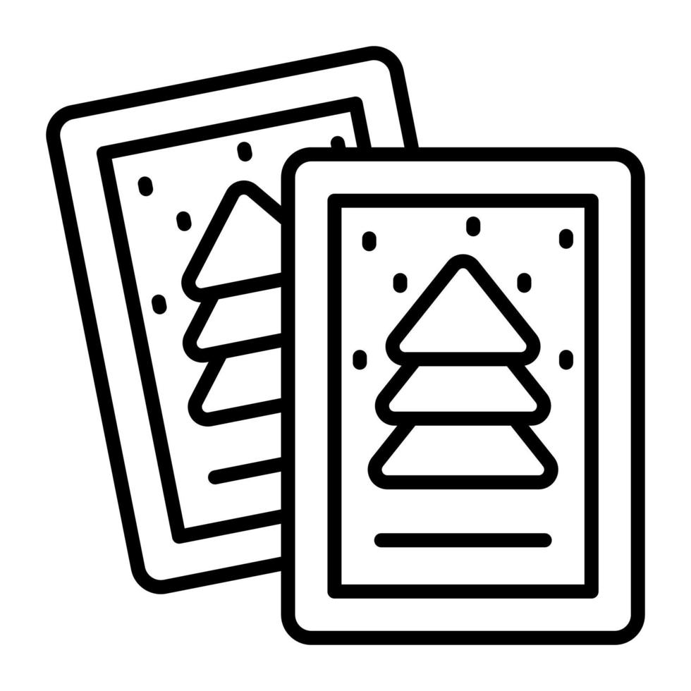 um ícone vetorial perfeito de cartões de natal em estilo moderno vetor