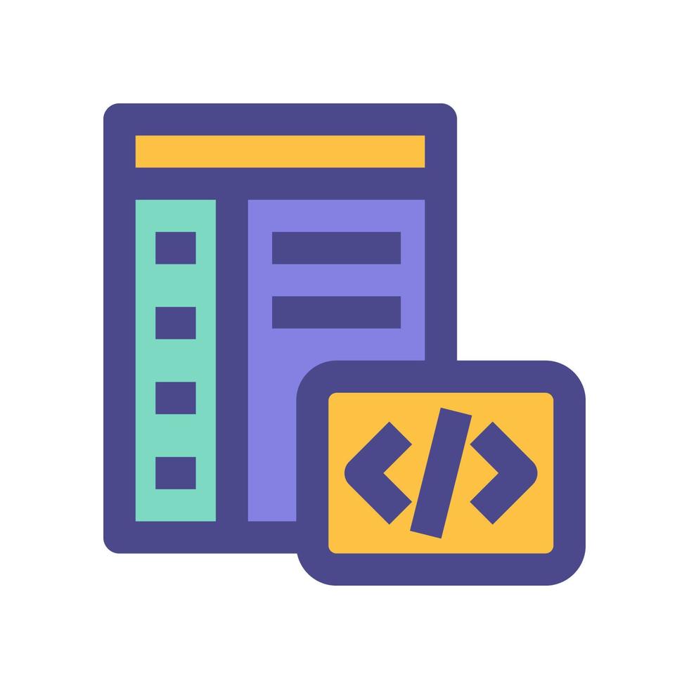 ícone de codificação para seu site, celular, apresentação e design de logotipo. vetor