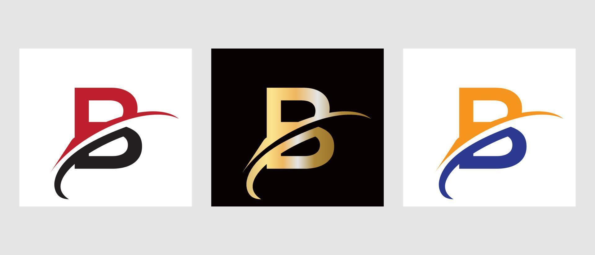 símbolo do logotipo da letra b do monograma vetor