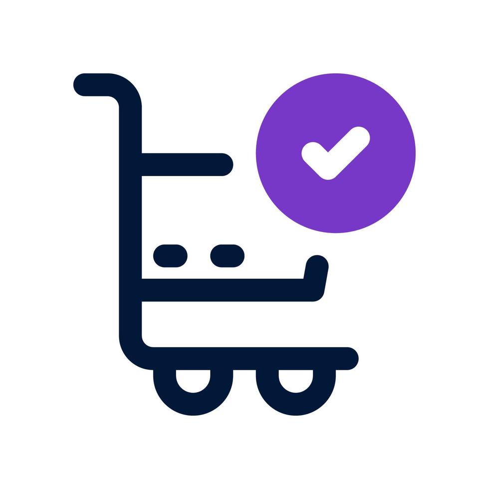 ícone do carrinho de compras para seu site, celular, apresentação e design de logotipo. vetor