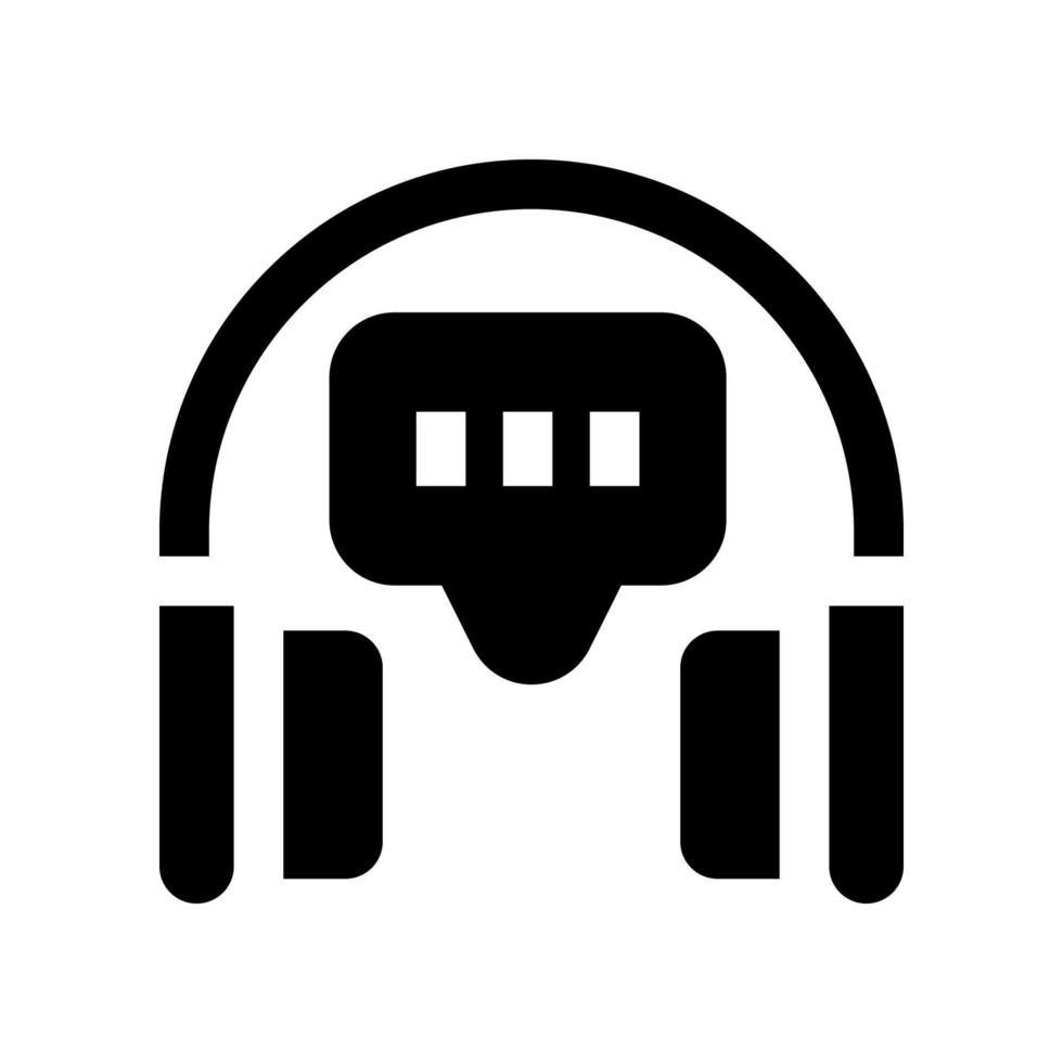 ícone de fone de ouvido para seu site, celular, apresentação e design de logotipo. vetor