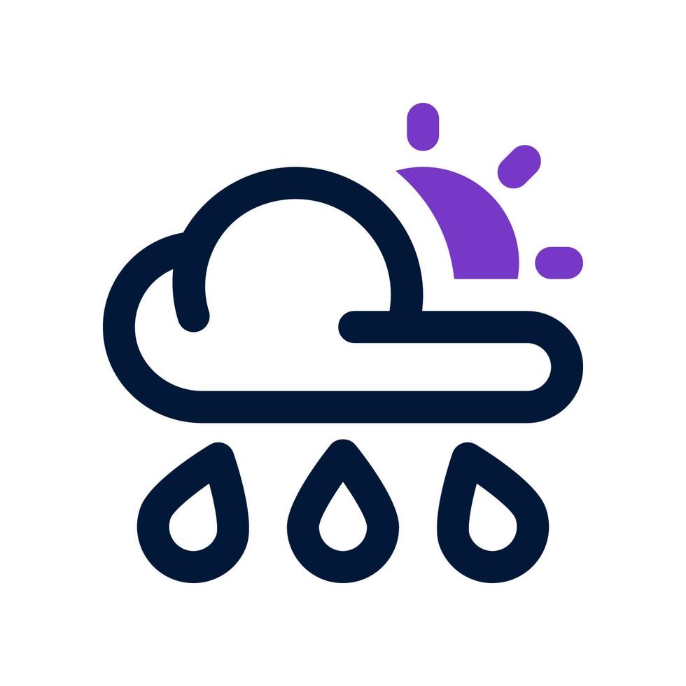 ícone chuvoso para seu site, celular, apresentação e design de logotipo. vetor