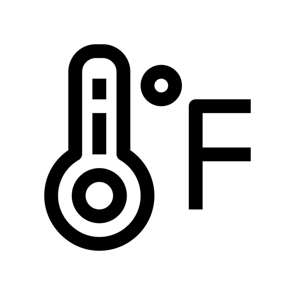 ícone Fahrenheit para seu site, celular, apresentação e design de logotipo. vetor