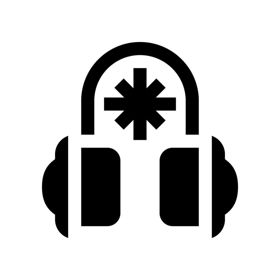 ícone de protetor auricular para seu site, celular, apresentação e design de logotipo. vetor