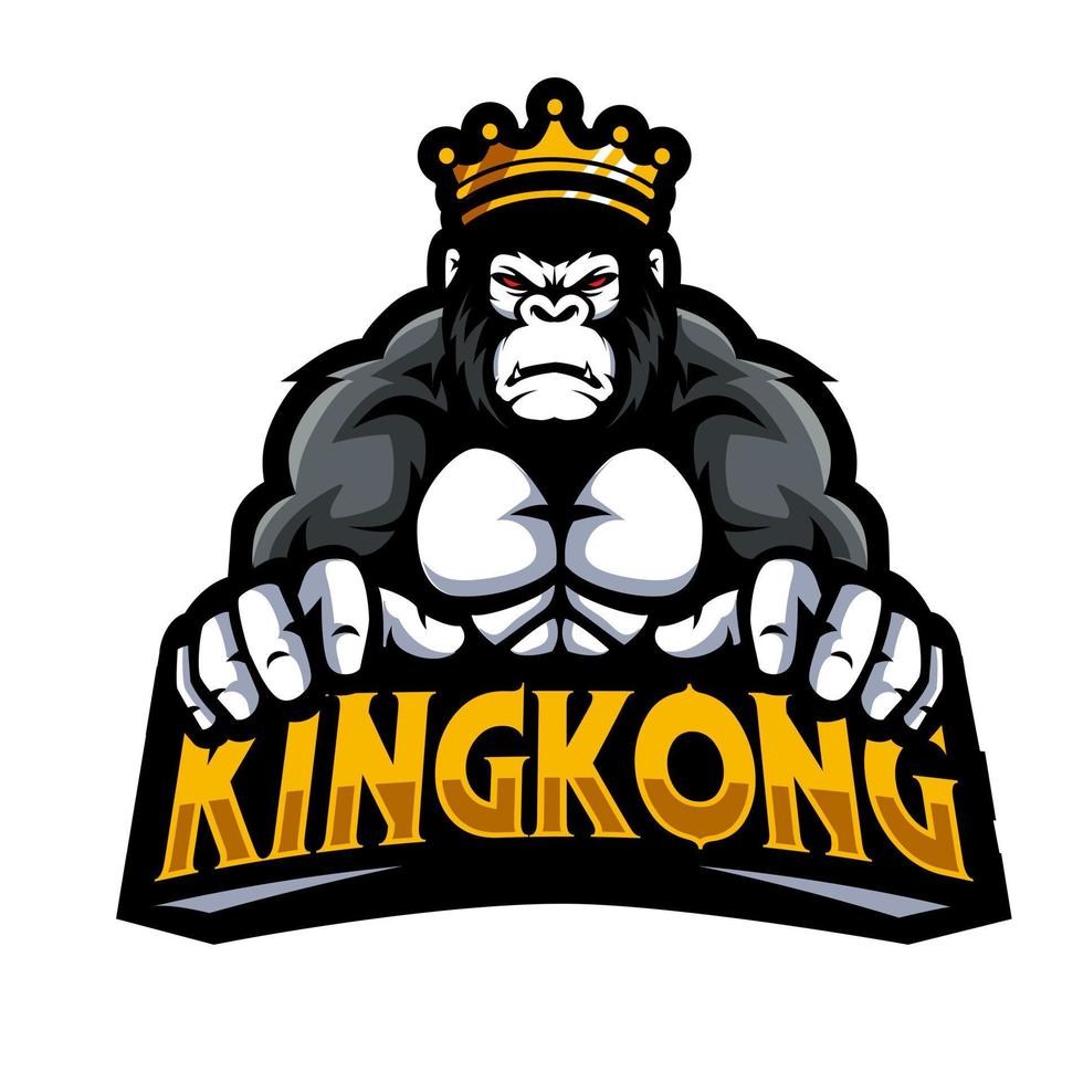 vetor de logotipo de mascote do king kong