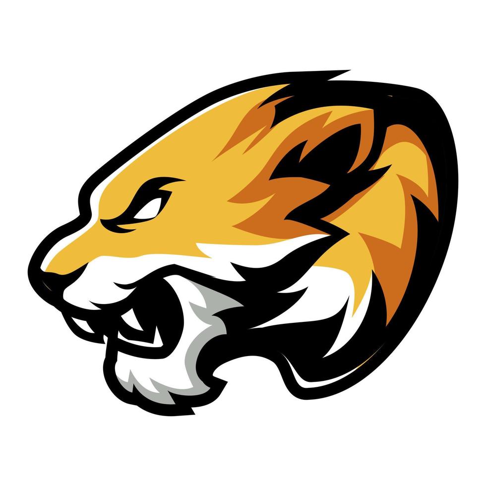 cabeça de animal - jaguar - mascote de ilustração de logotipo vetorial vetor