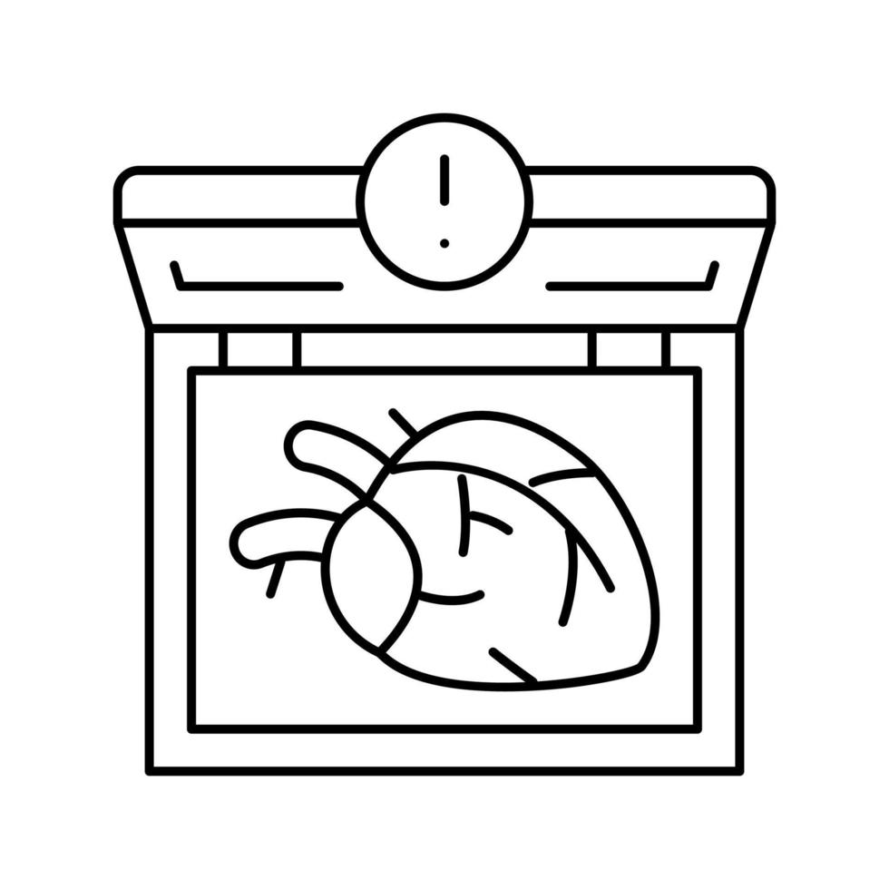 ilustração vetorial do ícone da linha do crime de tráfico de órgãos vetor