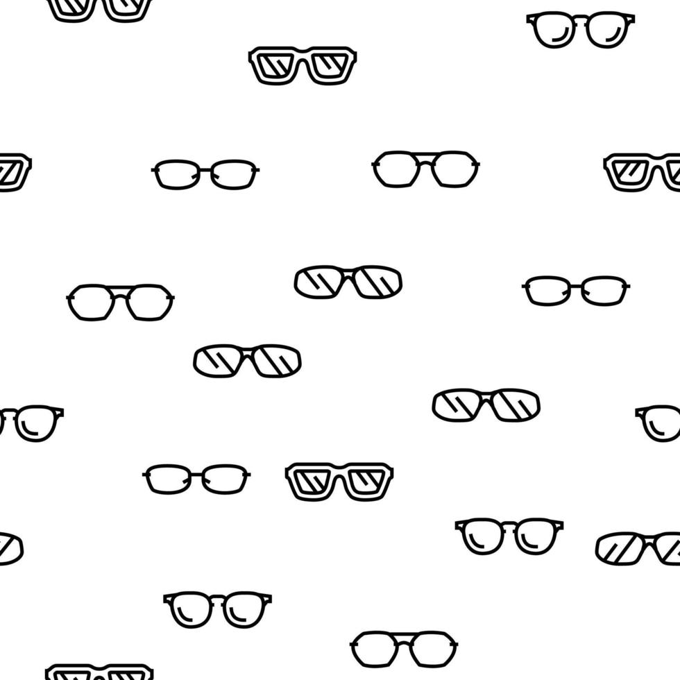 padrão sem emenda de vetor de armação de estilo óptico de óculos