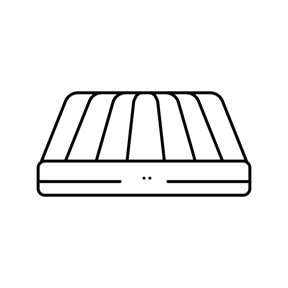 ilustração vetorial de ícone de linha de colchão inflável vetor