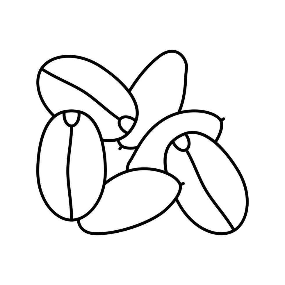 ilustração vetorial de ícone de linha de semente de espelta vetor