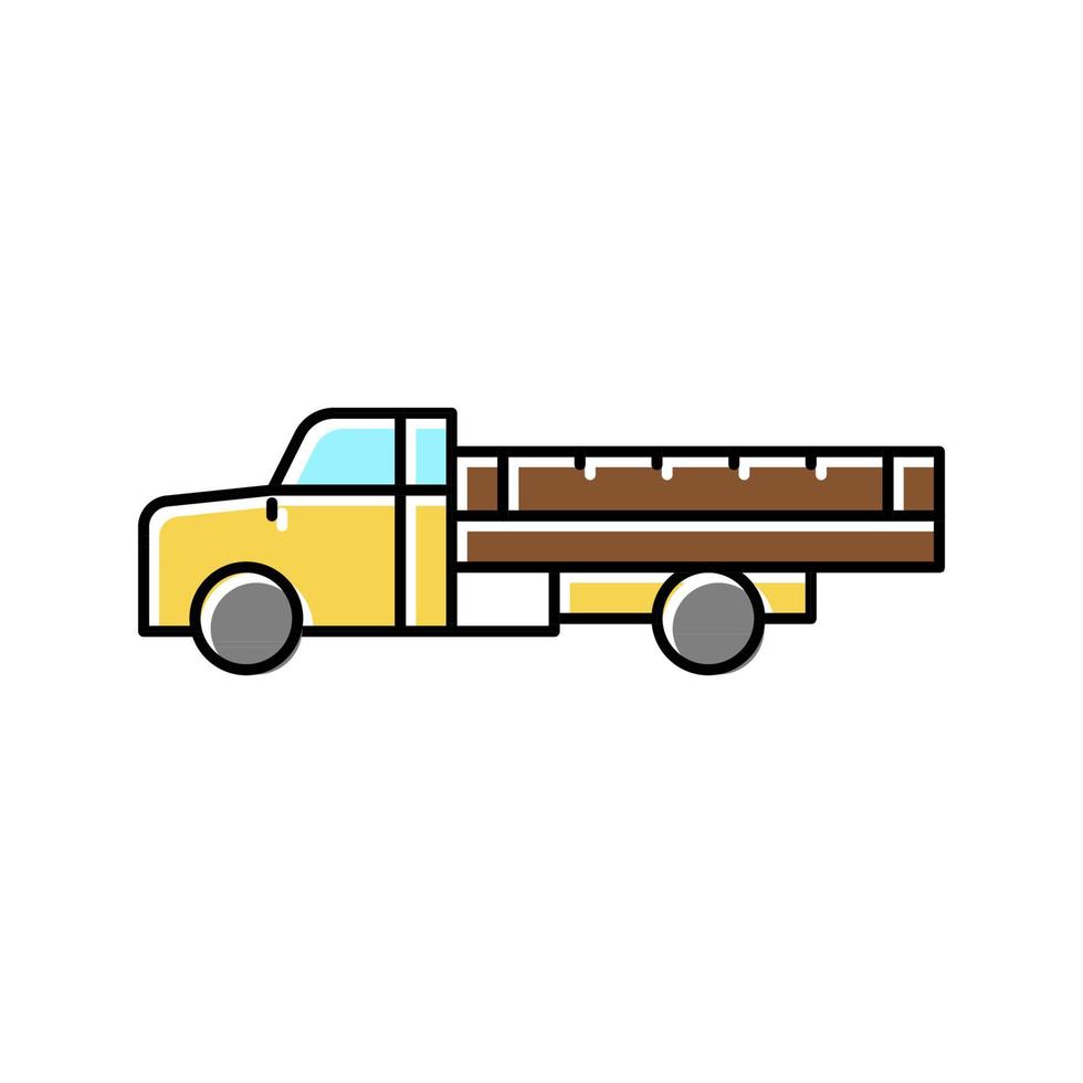ilustração em vetor ícone de cor de transporte de caminhão fazenda