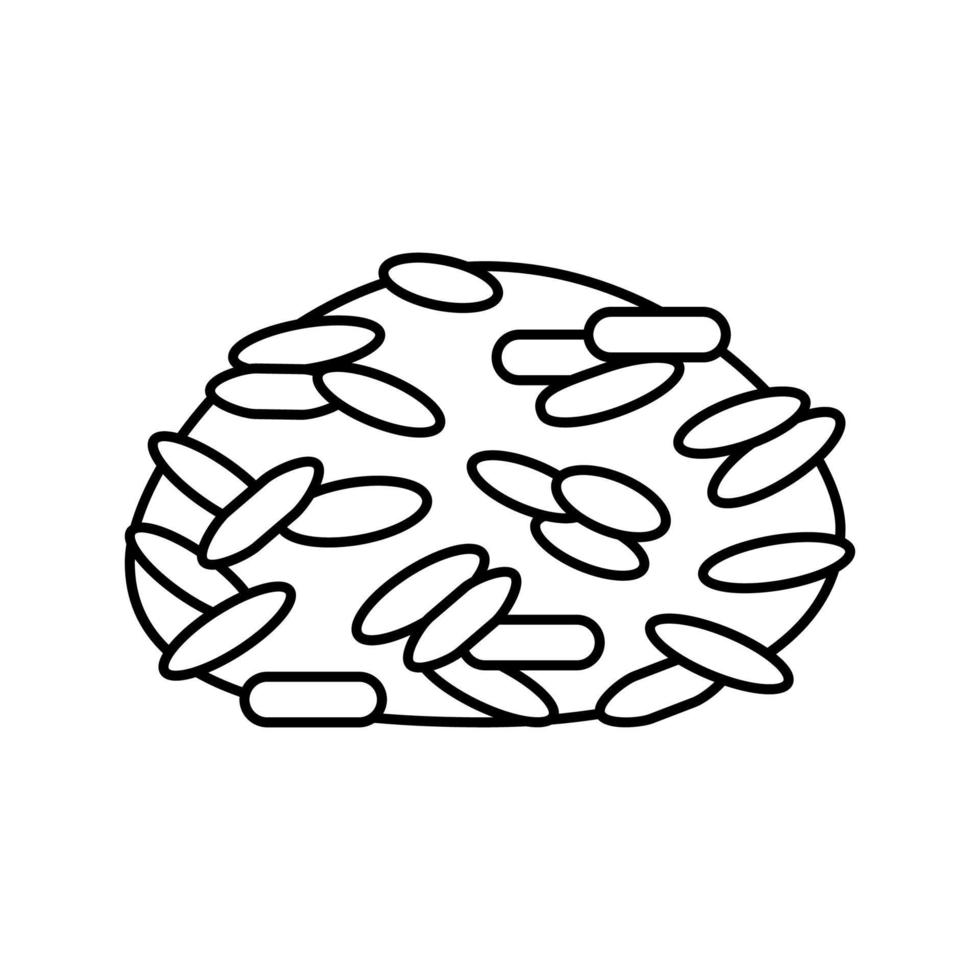 ilustração vetorial de ícone de linha de arroz parboilizado vetor