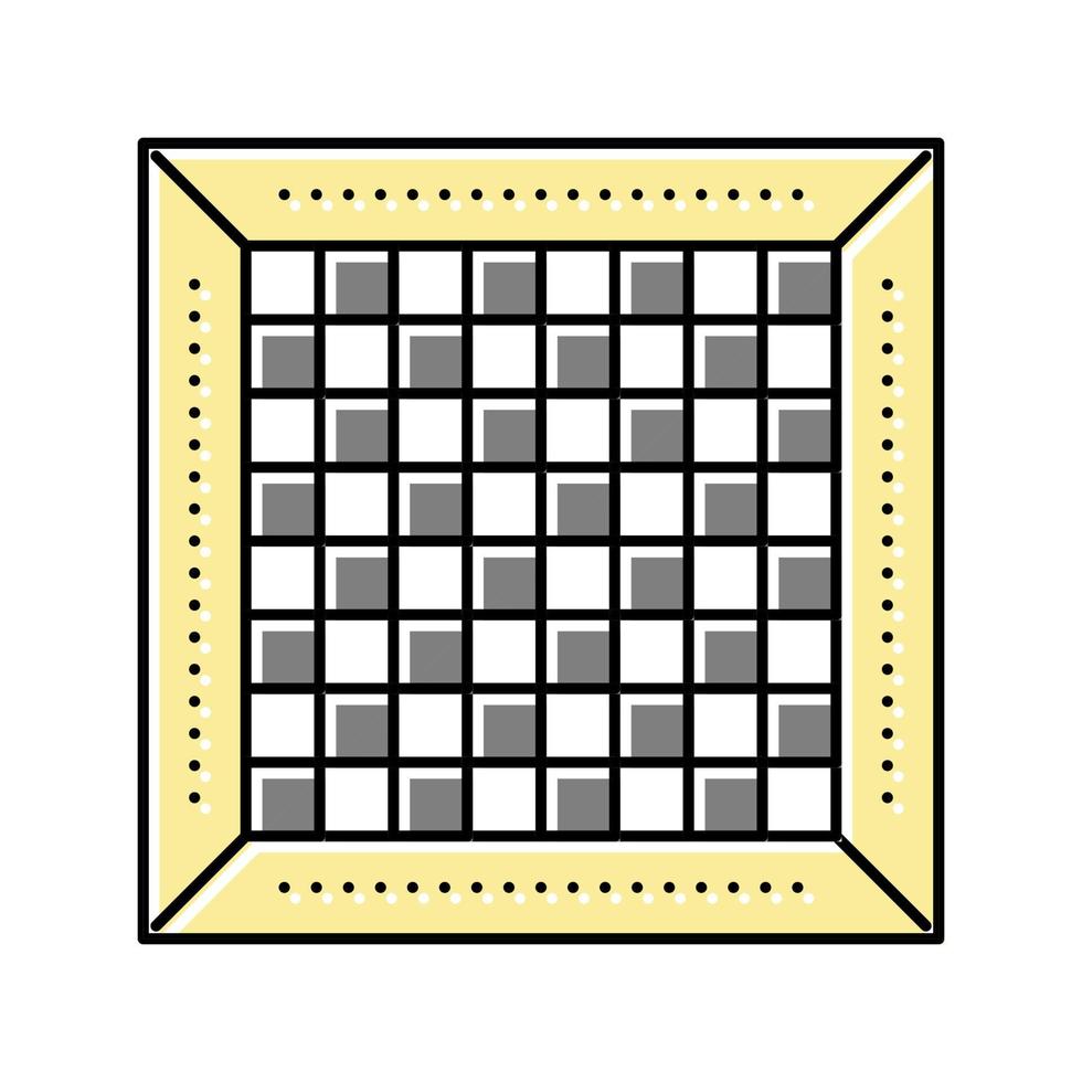 ilustração vetorial de ícone de cor de xadrez de tabuleiro vetor