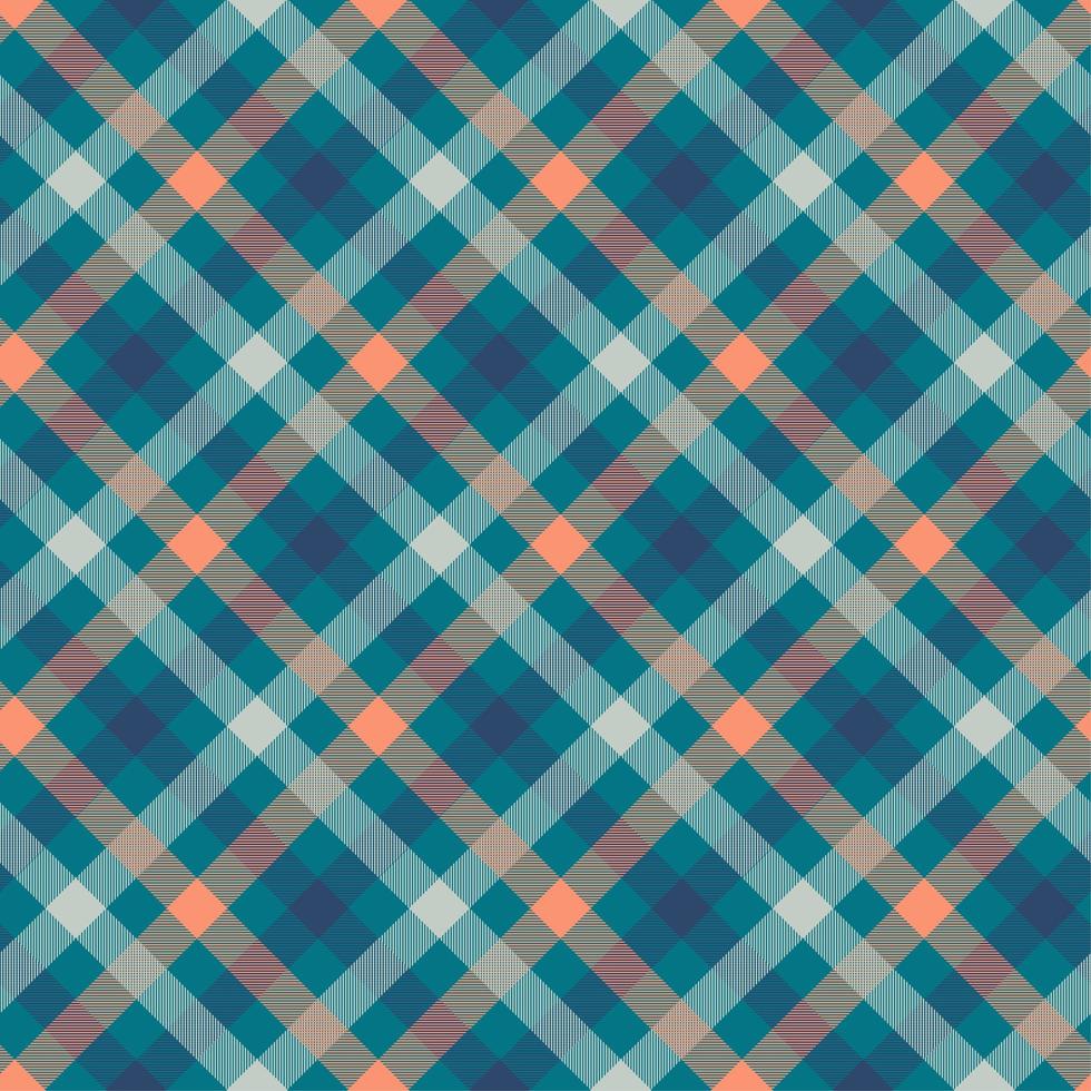 padrão de vetor sem costura de cor azul tartan