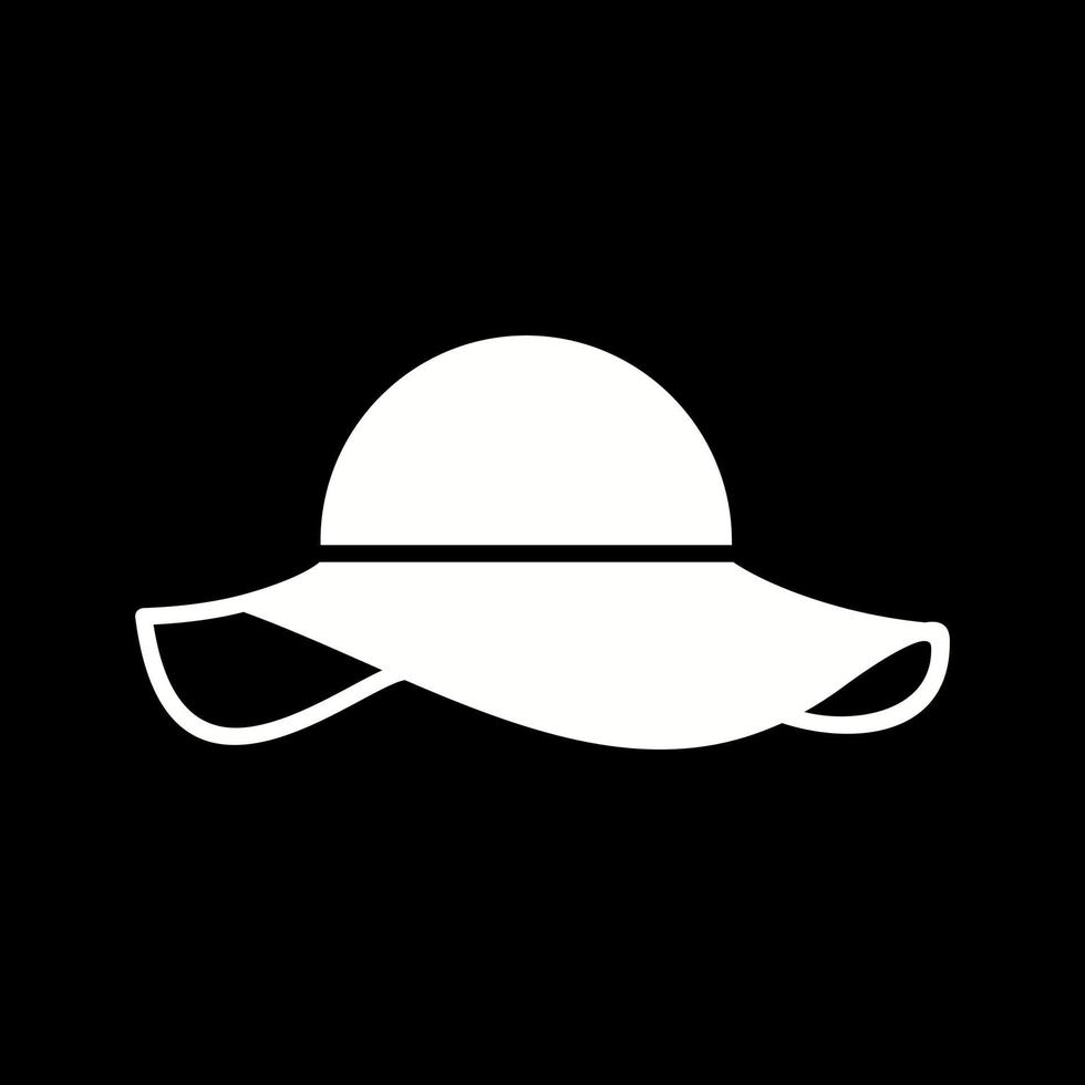 ícone de vetor de chapéu de mulher