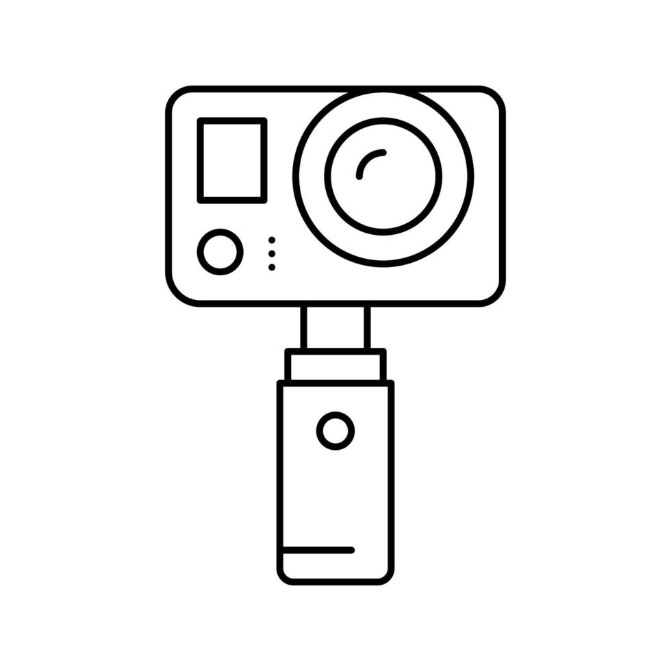 ilustração em vetor ícone de linha de câmera de vídeo subaquática