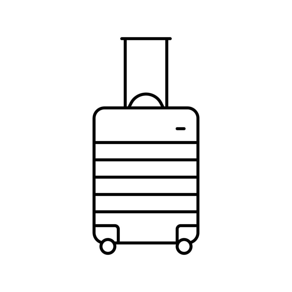 ilustração vetorial de ícone de linha de mala de viagem vetor