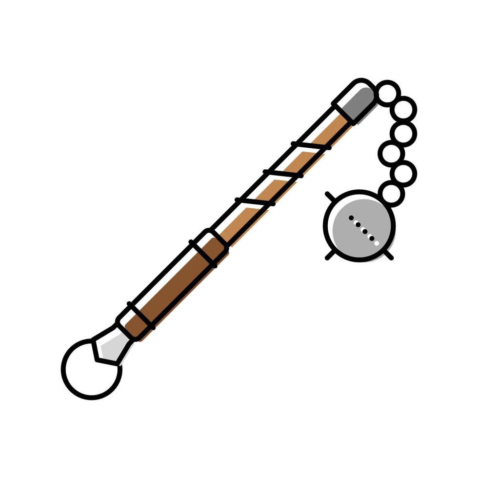 ilustração em vetor ícone de cor de arma medieval mangual