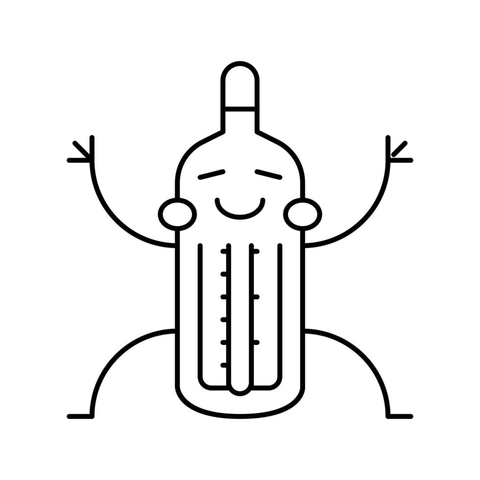ilustração em vetor ícone de linha de ferramenta de termômetro