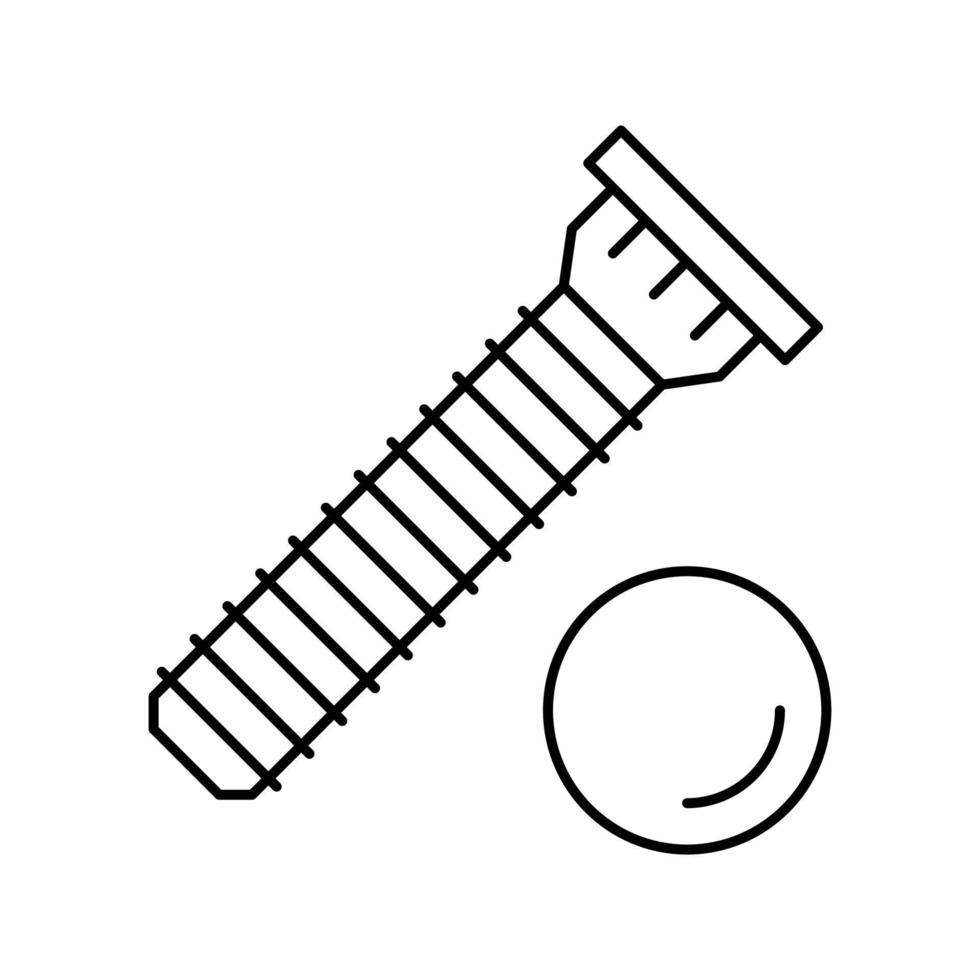 ilustração em vetor de ícone de linha de pino de pressão