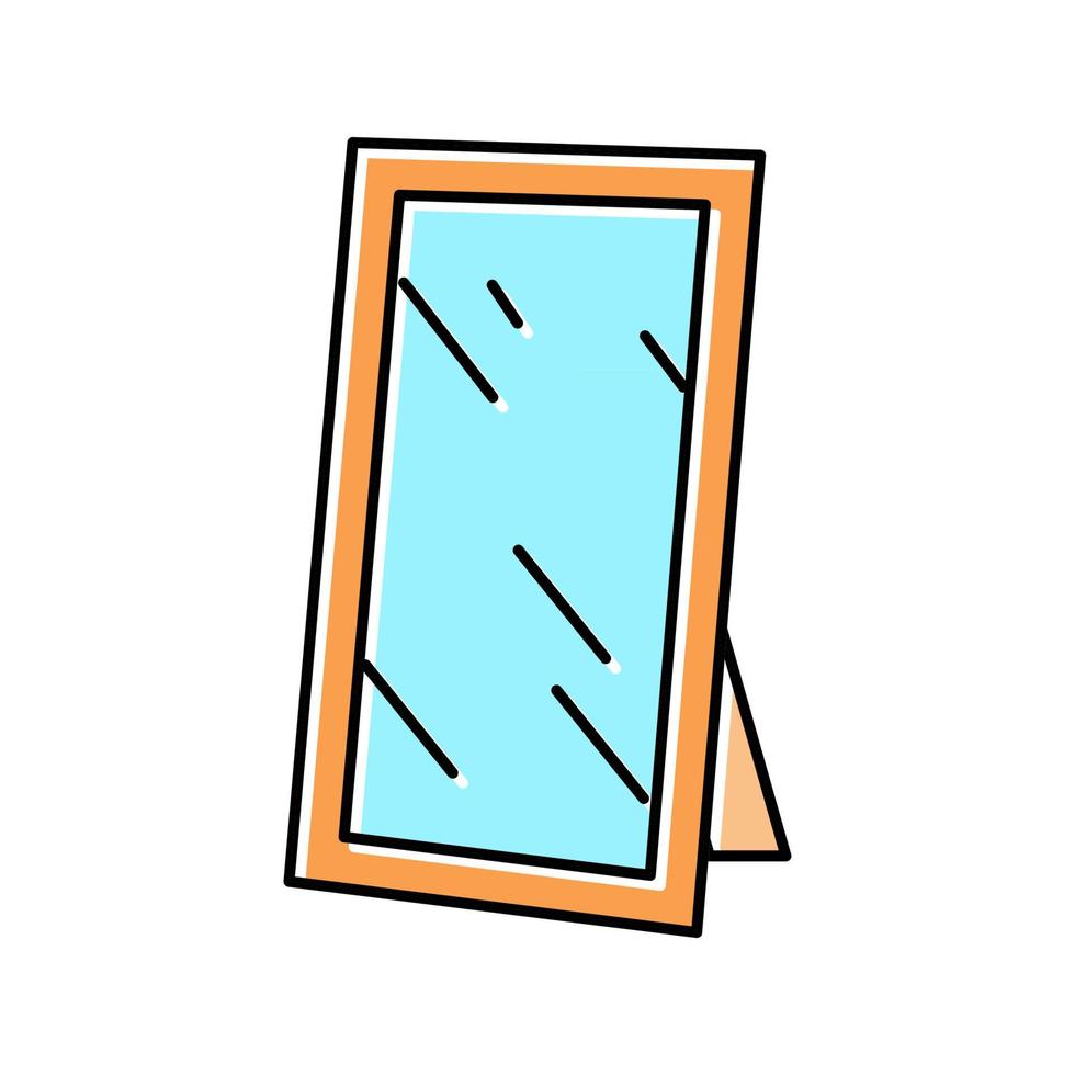 para ilustração vetorial de ícone de cor de espelho de corredor vetor