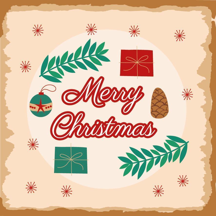 cartão de feliz natal com presentes vetor