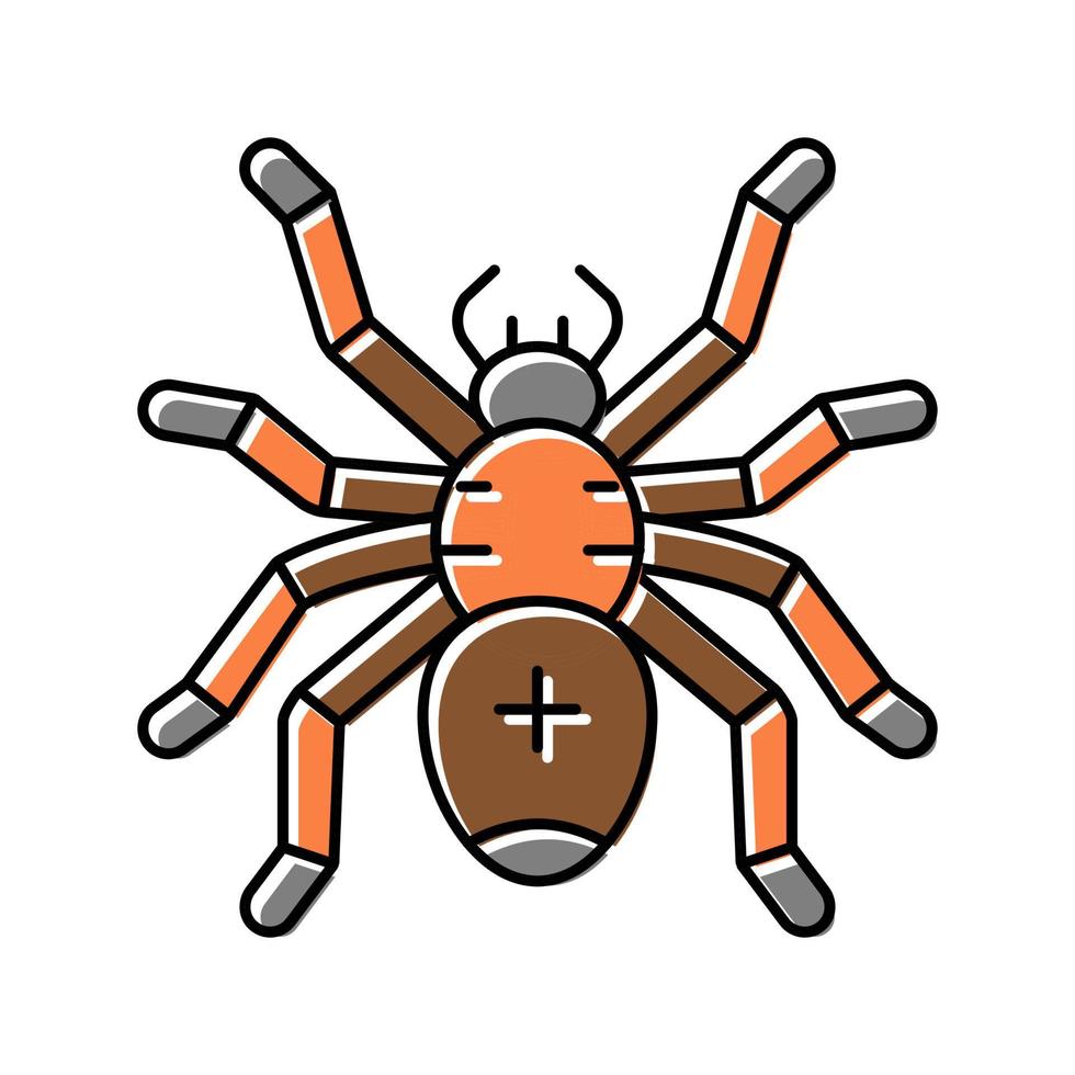 ilustração vetorial de ícone de cor de halloween de aranha vetor