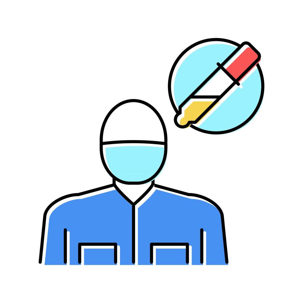 ilustração em vetor ícone de cor especialista em alergia e imunologia