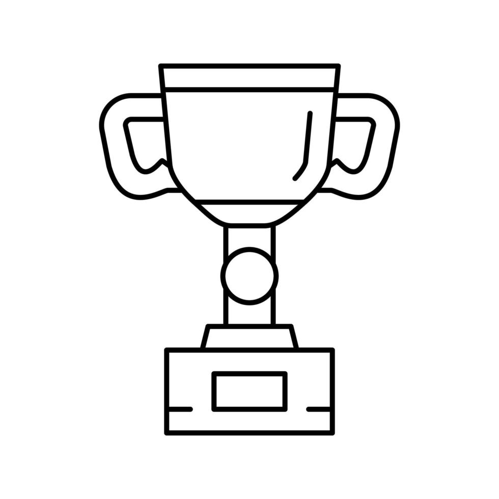 ilustração em vetor ícone de linha de prêmio de ouro de xícara