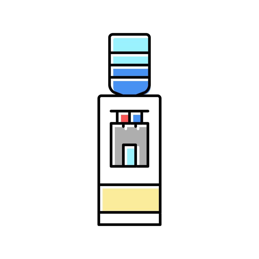 ilustração em vetor ícone de cor de equipamento de refrigerador de água